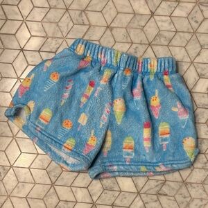 Colorful Ice Cream Print Kids Pajama Shorts